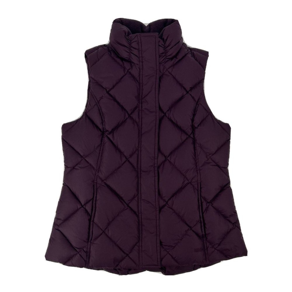Eddie Bauer Vest Women's M Purple Goose Down 700 Fill Full Zip Puffer Jacket